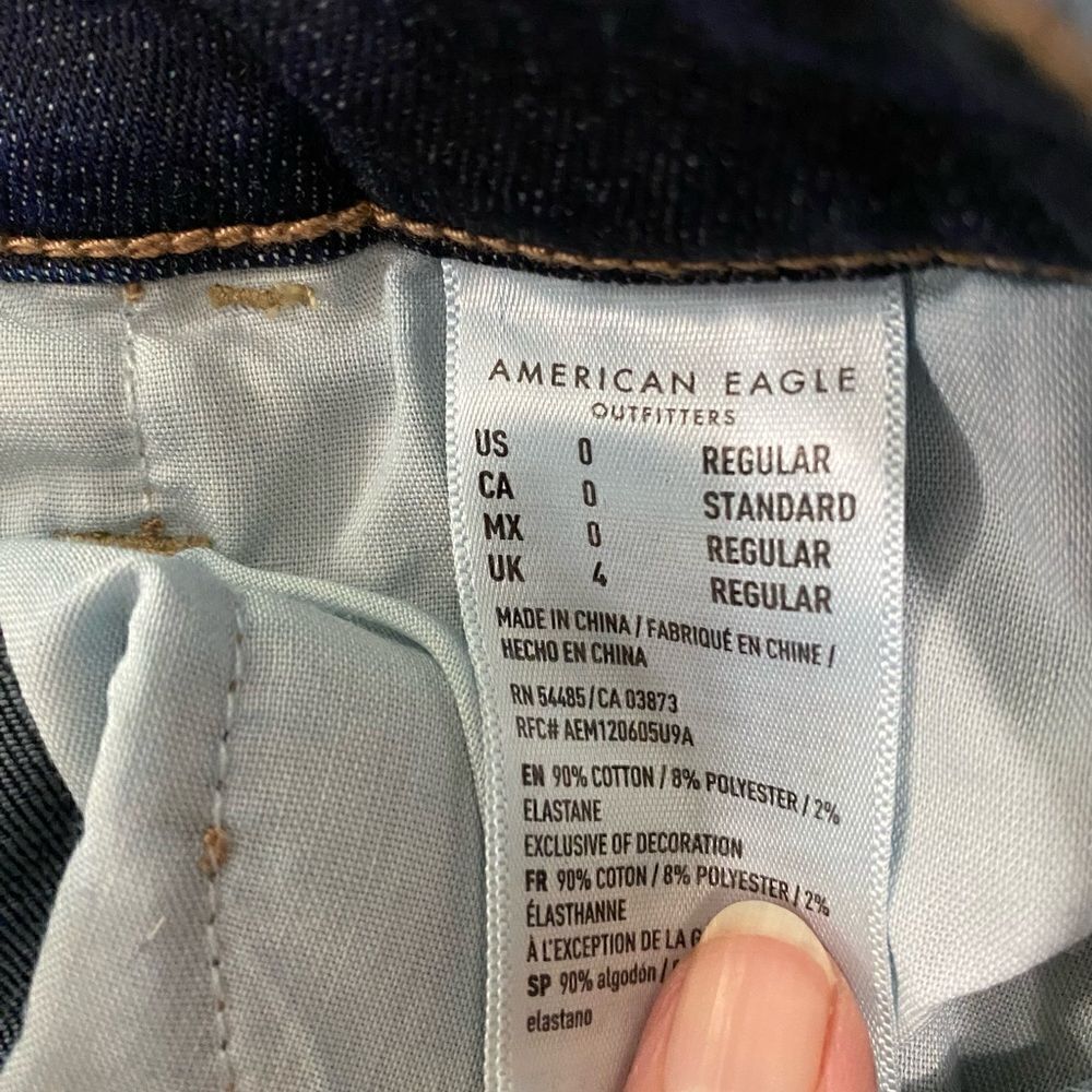 American Eagle Super Hi-Rise Jegging Crop Women Size 0 - Picture 9 of 9
